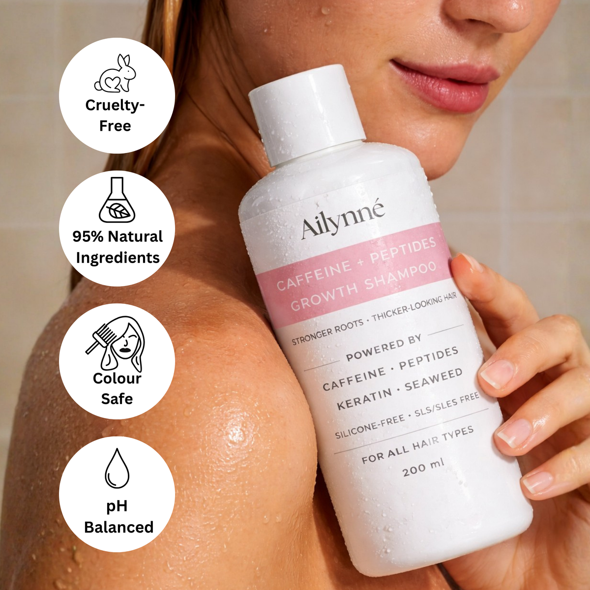 Ailynné Caffeine + Peptides Hair Growth Shampoo