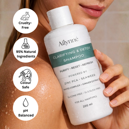 Ailynné Clarifying & Detox Shampoo For Oily Hair & Build Up - 200 ml